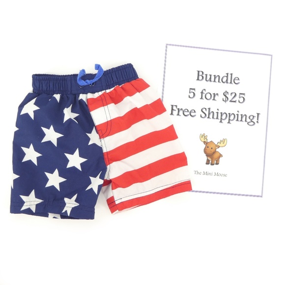 infant american flag swim trunks